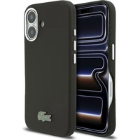 Lacoste PVC Iconic Petit Pique Metal Logo MagSafe kryt iPhone 16 černý - Pouzdra