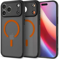 Spigen Ultra Hybrid MagSafe kryt iPhone 17 Pro Max frost black orange - Pouzdra