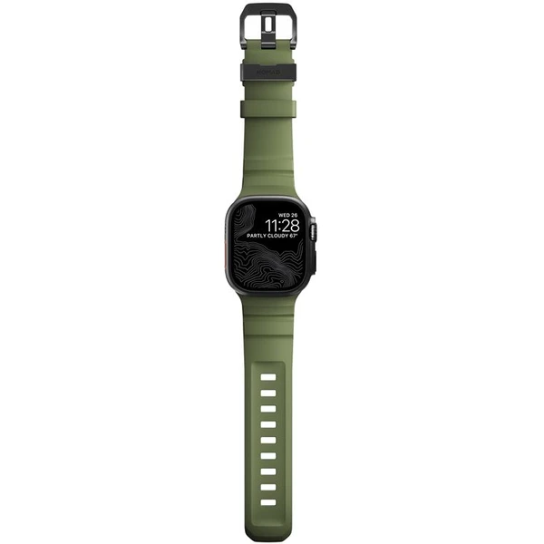 Nomad Rocky Point Band řemínek Apple Watch 49/45/44/42mm černý/tmavě zelený - Řemínky - Obrázek 9141de48172e4f7290ecaeb127e15b72