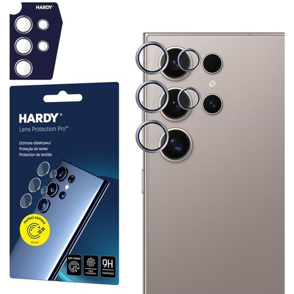 3mk Hardy Lens Protection Pro skla na fotoaparát Samsung Galaxy S24 Ultra šedá