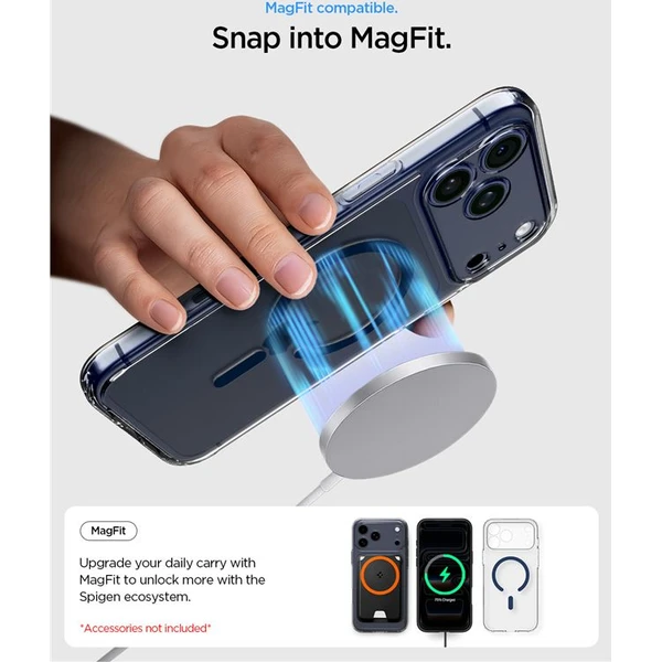 Spigen Ultra Hybrid MagSafe kryt iPhone 17 Pro clear deep blue - Pouzdra - Obrázek 91792c1267db45ac98a99bbdc70697b7
