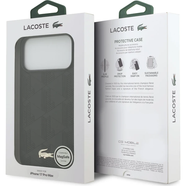 Lacoste PU Nomogramme Gold Logo MagSafe kryt iPhone 17 Pro Max černý - Pouzdra - Obrázek 9189c4bc0309461fb593344697c8c88d
