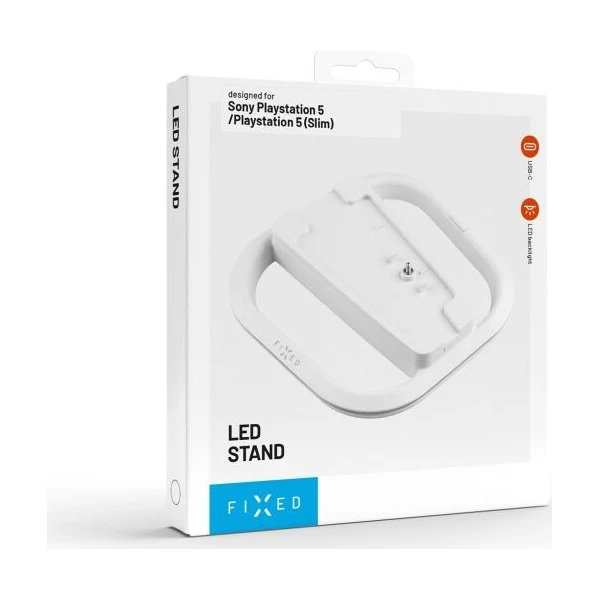 FIXED stojánek pro PlayStation 5/5 (Slim) a PlayStation 5 Pro s RGB LED bílý - Nabíječky - Obrázek 91931518dbba4cba8569e9d1a6ea8792