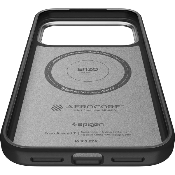 Spigen Enzo Aramid T kryt iPhone 17 Pro black/silver - Pouzdra - Obrázek 91OH000K01