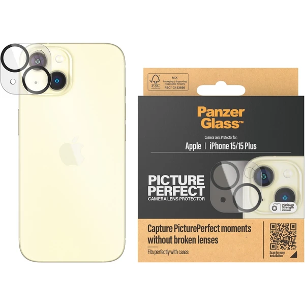 PanzerGlass Camera Protector Apple iPhone 15/15 Plus - Ochranné folie a skla - Obrázek 91TS100501
