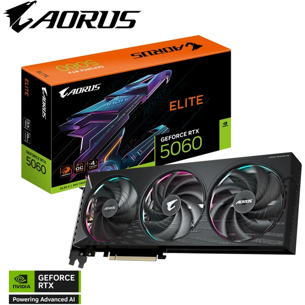 GIGABYTE AORUS NVIDIA GeForce RTX 5060 ELITE 8G - Grafické karty - Obrázek 91XE000P01