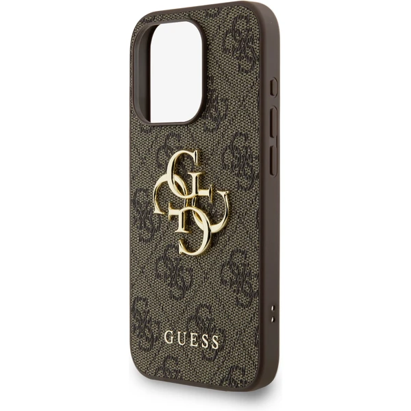Guess PU 4G Metal Logo Strap kryt iPhone 15 Pro Max hnědý - Pouzdra - Obrázek 91d81edd702f468b80104697c2102cf8