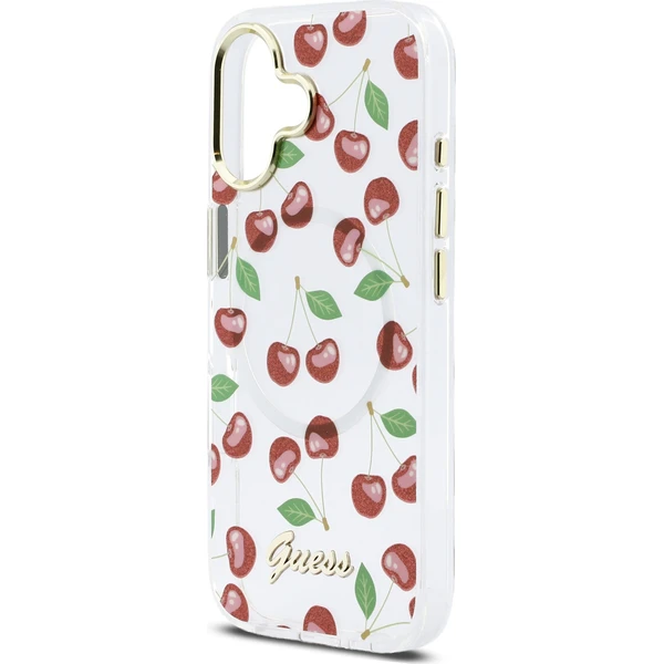 Guess IML Glitter Cherry MagSafe kryt iPhone 17 - Pouzdra - Obrázek 920f2e48aaff419486defe0bce0a91fa