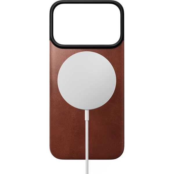 Nomad Magnetic Leather Back (Horween) MagSafe kožený kryt iPhone 18 Pro Olde Dublin - Pouzdra - Obrázek 9226609803904bab918dadd4a29945be