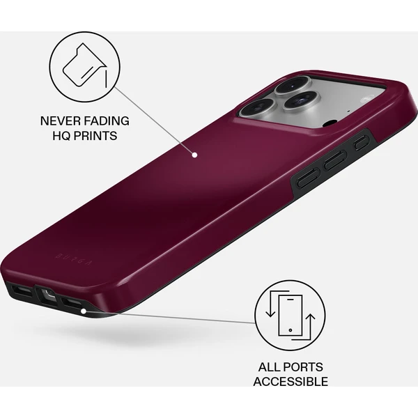 Burga Tough MagSafe kryt iPhone 18 Pro Max Dark Cherry - Pouzdra - Obrázek 9227788f1310471a9c8abdf7eaa6749a