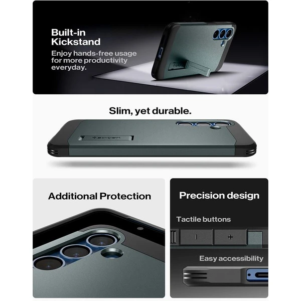 Spigen Tough Armor MagSafe kryt Samsung Galaxy S25+ zelený - Pouzdra - Obrázek 92478fe8fbd3452f8ad2a0b2665406ea