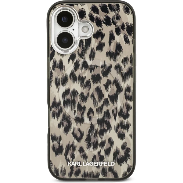 Karl Lagerfeld IML Leopard MagSafe Zadní Kryt pro iPhone 17 hnědý - Pouzdra - Obrázek 924d3083d694495bb5a525ca58a096e3