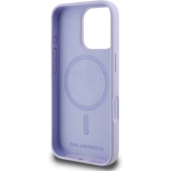 Karl Lagerfeld Liquid Silicone Karl and Choupette MagSafe kryt iPhone 16 Pro fialový - Pouzdra - Obrázek 925e5ddd9dae4d4d8b45c13f3b280e8e
