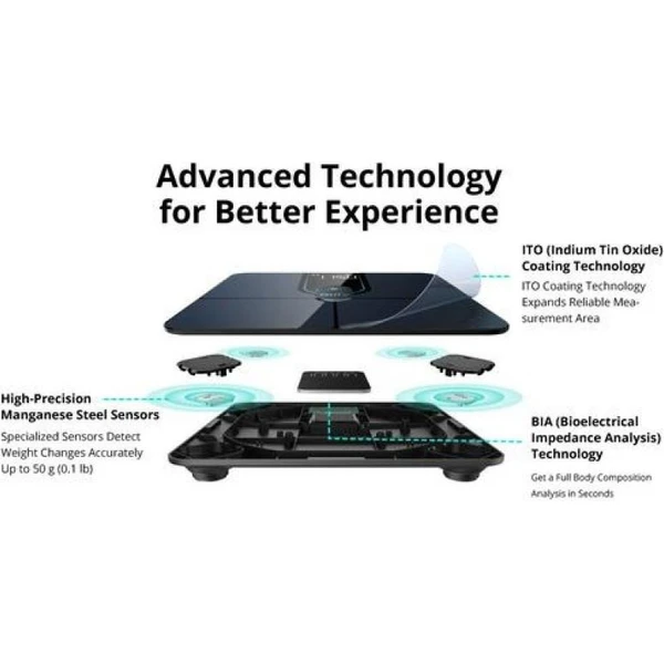 Anker eufy P2 Pro chytrá osobní váha černá - Chytré váhy - Obrázek 9268142172fa4b3397b2d89a3beb5e54