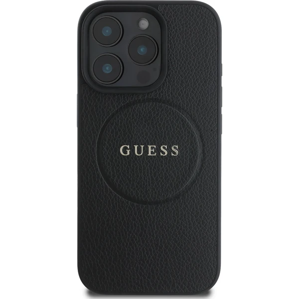 Guess PU Grained Classic Logo MagSafe kryt iPhone 16 Pro černý - Pouzdra - Obrázek 927cb8959f054972a531f195798620dd
