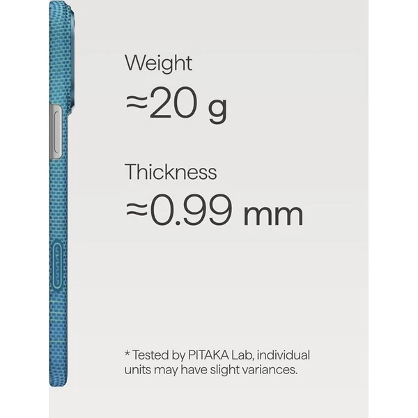Pitaka Ultra-Slim Case MagSafe kryt iPhone 17 Pro Lucid Blue - Pouzdra - Obrázek 9297524b132144d880e017972f879f4a