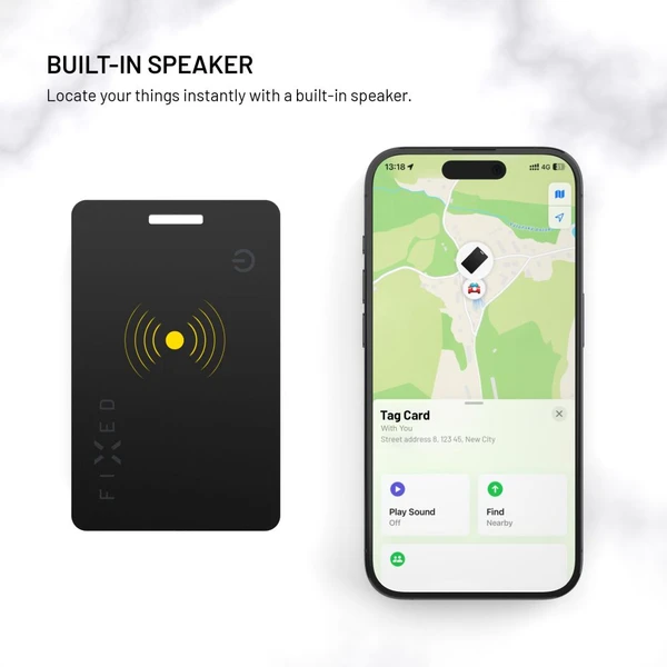 FIXED Tag Card 2 smart tracker s Find My a bezdrátovým nabíjením, černý - Lokátory - Obrázek 92bbdb12472a4f348fe226863fa8a607