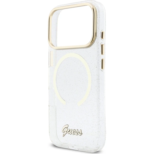 Guess IML Glitter Script Strap MagSafe kryt iPhone 17 Pro čirý - Pouzdra - Obrázek 92fcb54ac00742059c1f27dd2b7227f1
