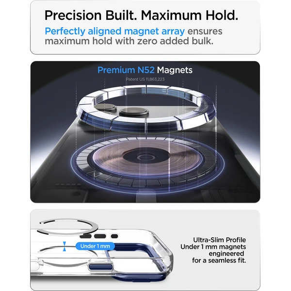 Spigen Ultra Hybrid Optik S MagSafe kryt iPhone 18 Pro/17 Pro clear deep blue - Pouzdra - Obrázek 931b78b377d14ad0aab3d2bb710cef4a