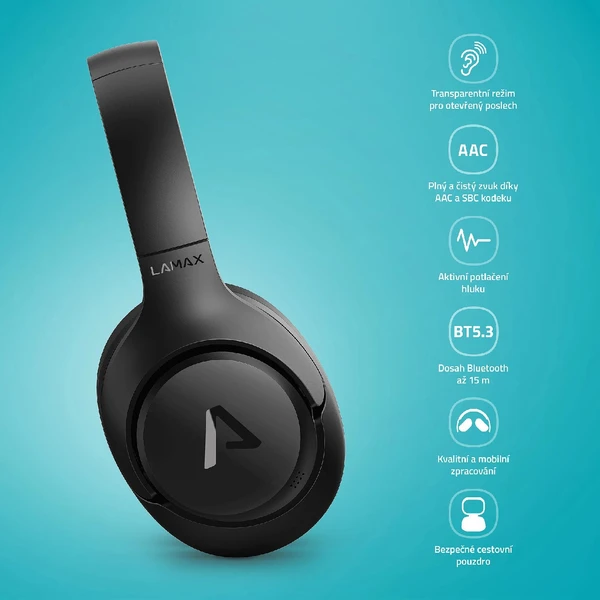 LAMAX NoiseComfort2 ANC bezdrátová sluchátka - Sluchátka - Obrázek 9335000K01