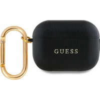 Guess PU Grained Classic Logo pouzdro pro AirPods Pro 2 černé - Pouzdra