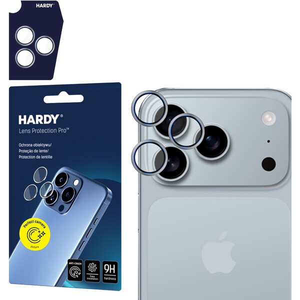 3mk HARDY Lens Protection Pro skla na fotoaparát Apple iPhone 17 Pro /17 Pro Max titanově šedá