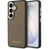 Guess PU Perforated 4G Logo Magnetic kryt Samsung Galaxy S26 hnědý - Pouzdra
