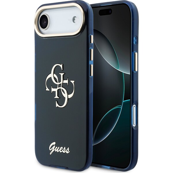 Guess IML 4G Script Metal Logo Zadní Kryt pro iPhone Air Blue