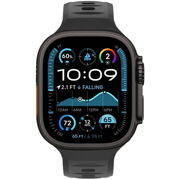 CubeNest Premium Silicon Band řemínek Apple Watch 42-49 mm černý - Řemínky - Obrázek 93UD000O01