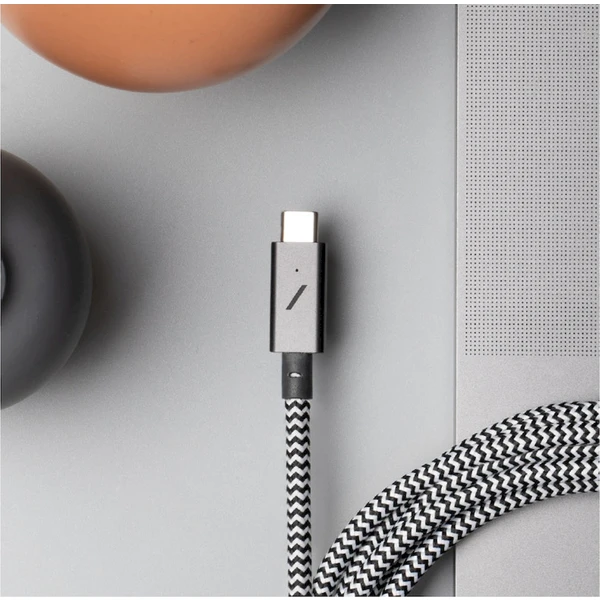 Native Union Belt Cable Pro USB-C/USB-C napájecí kabel 240W 2,4m, zebra - Kabely a redukce - Obrázek 93V3000K01