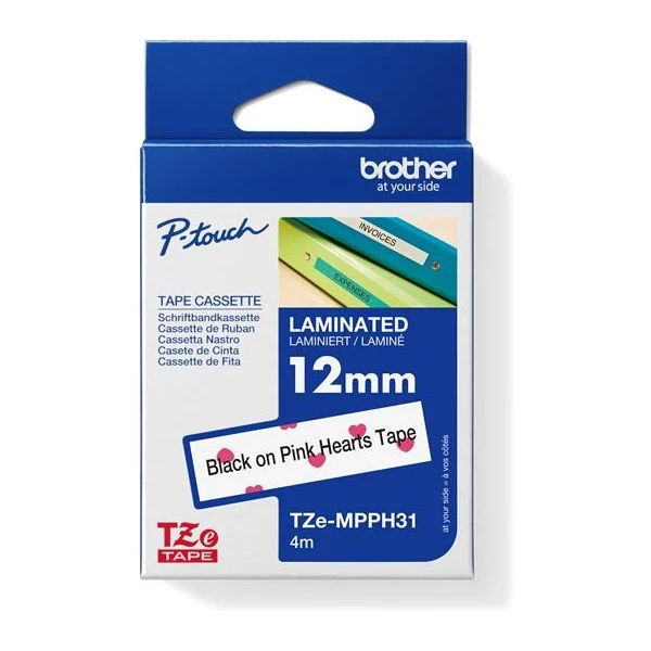 Brother TZe-MPPH31 matná páska černá na růžovém 12 mm - Pásky pro štítkovače - Obrázek 93b7fadf82174404955ba8c256b16416