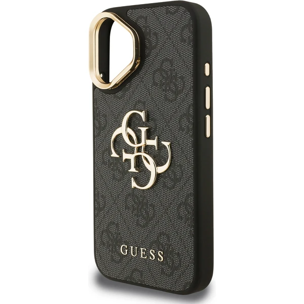 Guess PU 4G Metal Logo Stand Camera Frame kryt iPhone 16 černý - Pouzdra - Obrázek 93e8379d8063438daf4af4933679dd4d