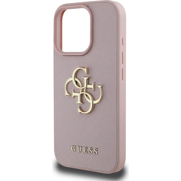 Guess PU Grained 4G Metal Logo kryt iPhone 16 Pro Max růžový - Pouzdra - Obrázek 93f59fd4d83a41959dd4e9bb93aa89df