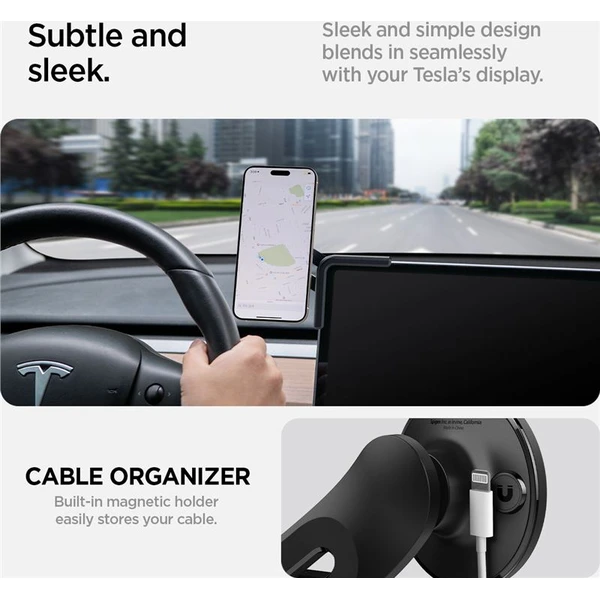 Spigen Tesla TapLock MagSafe Car Mount Holder držák na obrazovku černý - Držáky - Obrázek 93fc0d91fe6d428eb5fc5b9ed75465e9
