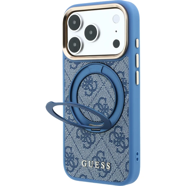 Guess PU 4G Ring Stand MagSafe kryt iPhone 18 Pro modrý - Pouzdra - Obrázek 942d05480743414dacb87e616bbe91e6