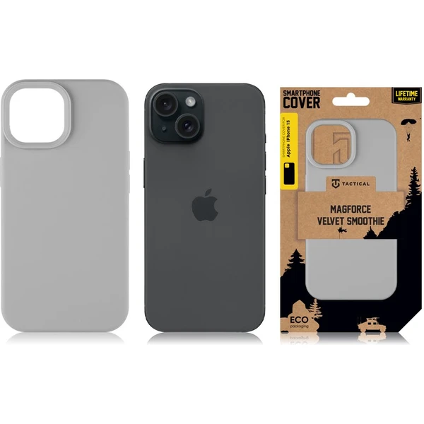 Tactical MagForce Velvet Smoothie Kryt pro Apple iPhone 15 Foggy - Pouzdra - Obrázek 944ac0980e2c455ab56df6c463a27544