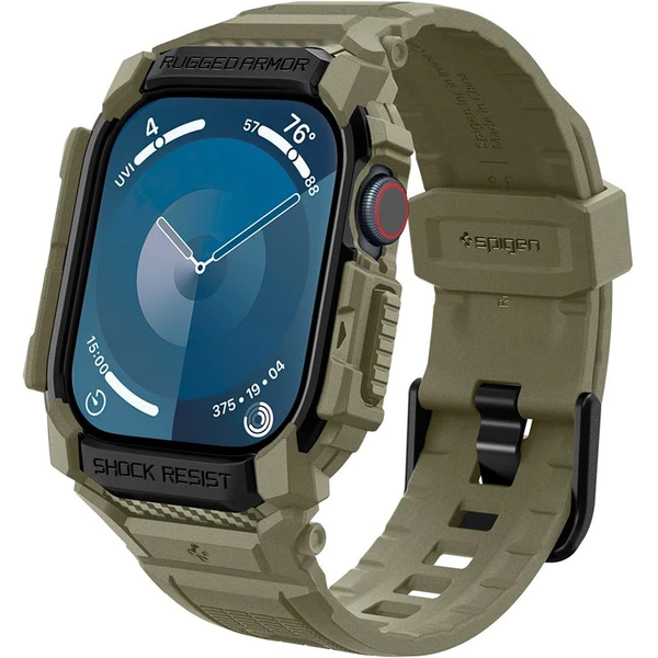 Spigen Rugged Armor Pro řemínek s pouzdrem Apple Watch 10/11 (46mm) zelený - Řemínky - Obrázek 946f80e87f8144b38eed853b8f2af3c2