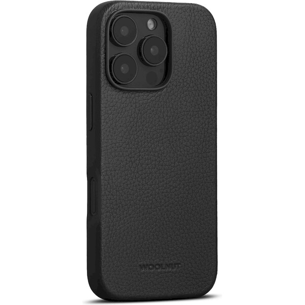 Woolnut MagSafe kožený kryt iPhone 16 Pro Max černý