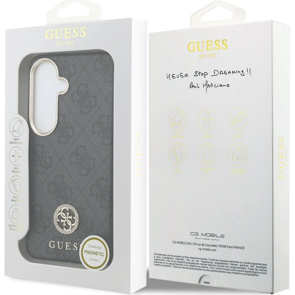 Guess PU Leather 4G Strass Logo Gold Frame Magnetic kryt Samsung Galaxy S26 černý - Pouzdra - Obrázek 94929196f6fb44b3ac0c11b0114067a2