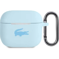 Lacoste Liquid Silicone Glossy Printing Logo pouzdro AirPods 3 modré - Pouzdra