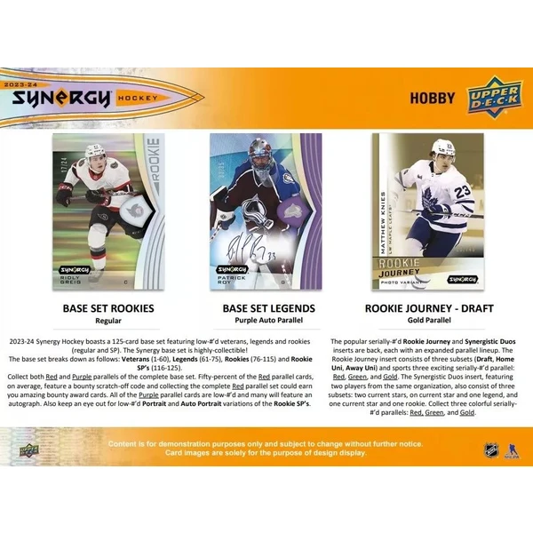 Hokejové karty 2023-24 Upper Deck Synergy Hockey Hobby Box - Hokejové karty - Obrázek 94I6000N01