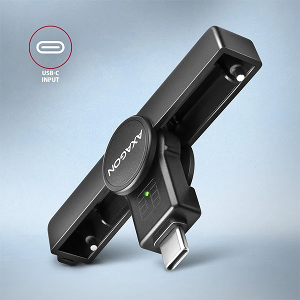 AXAGON CRE-SMPC USB-C PocketReader čtečka kontaktních karet Smart card - Čtečky paměťových karet - Obrázek 94N4000701