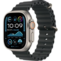 Apple Watch 49/46/45/44mm prodloužení černého oceánského řemínku s přírodním titanem - Řemínky