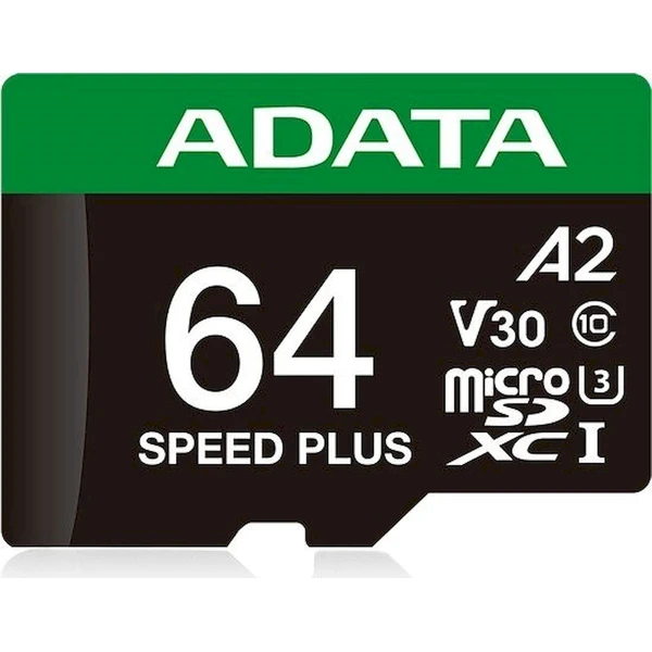 ADATA Speed Plus microSDXC 64GB + SD adaptér - Paměťové karty - Obrázek 94SK000K01