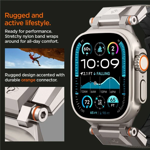 Spigen DuraPro Armor řemínek Apple Watch Ultra 49/46/45/44/42mm šedý - Řemínky - Obrázek 94a505072bac40f99a0111caa8046f6e