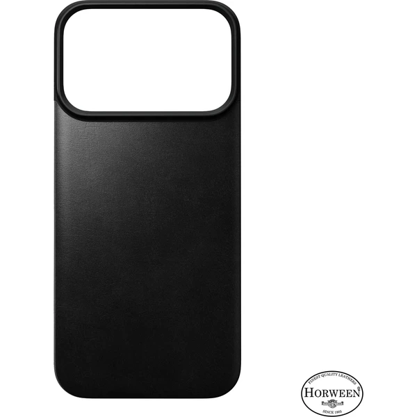 Nomad Magnetic Leather Back (Horween) MagSafe kožený kryt iPhone 18 Pro Black - Pouzdra - Obrázek 94da69f8a7fa4b5ba7c6342baa570281