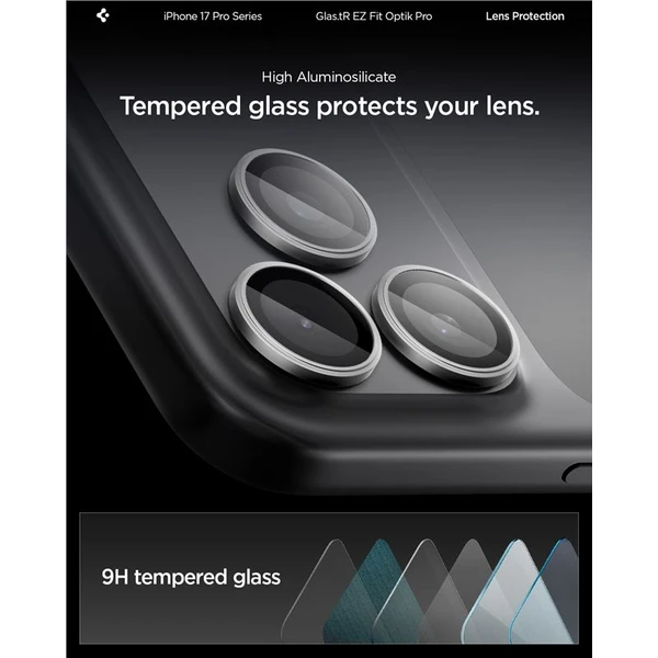 Spigen Glass tR EZ Fit Optik Pro skla iPhone 17-14 Pro/17-14 Pro Max gray (2 ks) - Ochranné folie a skla - Obrázek 94dbf2b6c64f4daf8f1306760dbc18af