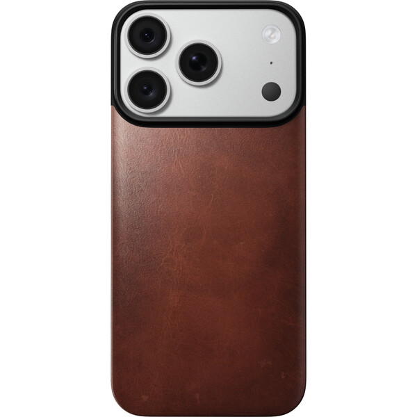 Nomad Magnetic Leather Back (Horween) MagSafe kožený kryt iPhone 17 Pro/18 Pro Olde Dublin - Pouzdra - Obrázek 950e5f6130bb4c87907bcbe9525c8ffb