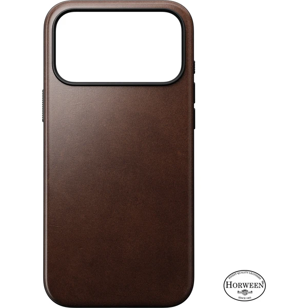Nomad Modern Leather (Horween) MagSafe kožený kryt iPhone 18 Pro Max Rustic Brown - Pouzdra - Obrázek 953cdd82601b413baf354036afc89279