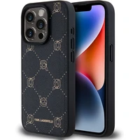 Karl Lagerfeld PU Karl Heads Pattern Magsafe zadní kryt pro iPhone 15 Pro Max černý - Pouzdra